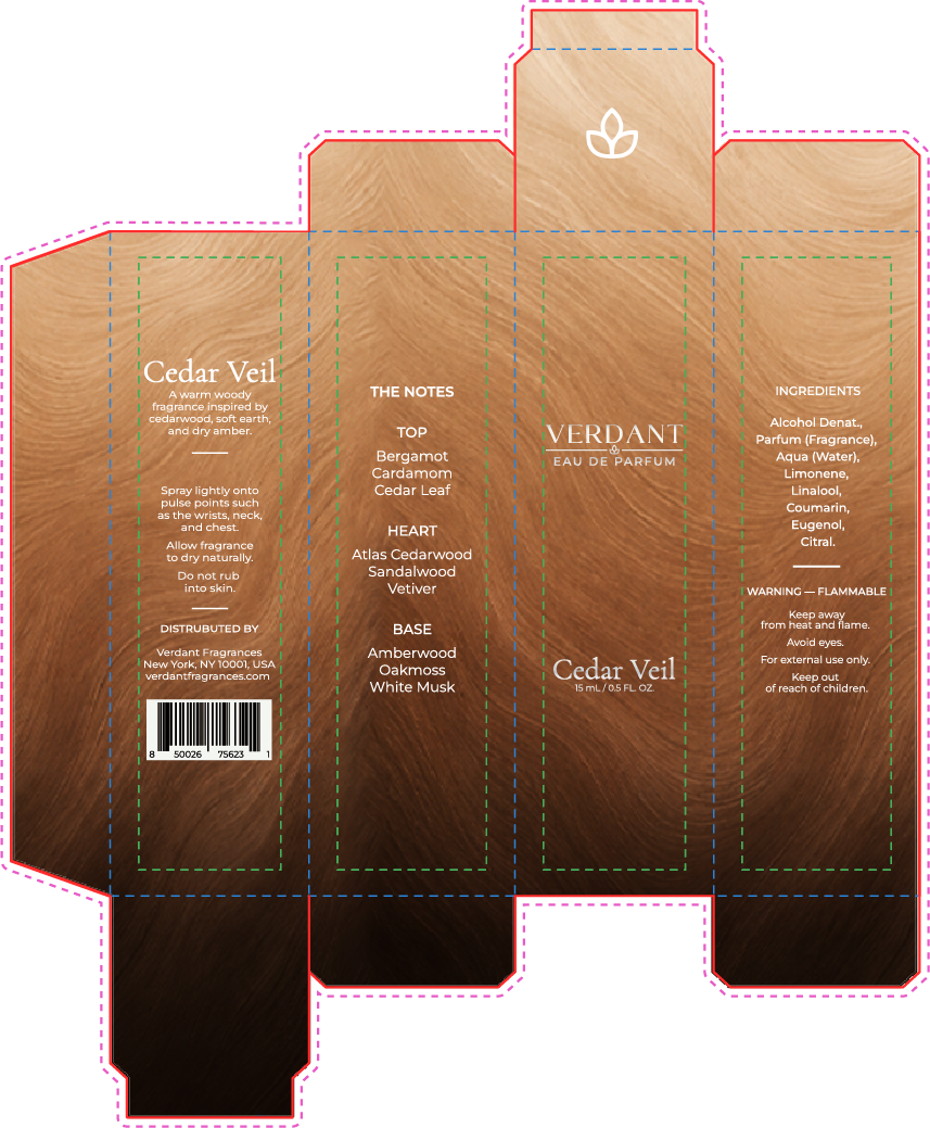 Verdant Cedar Veil 15 mL carton artwork
