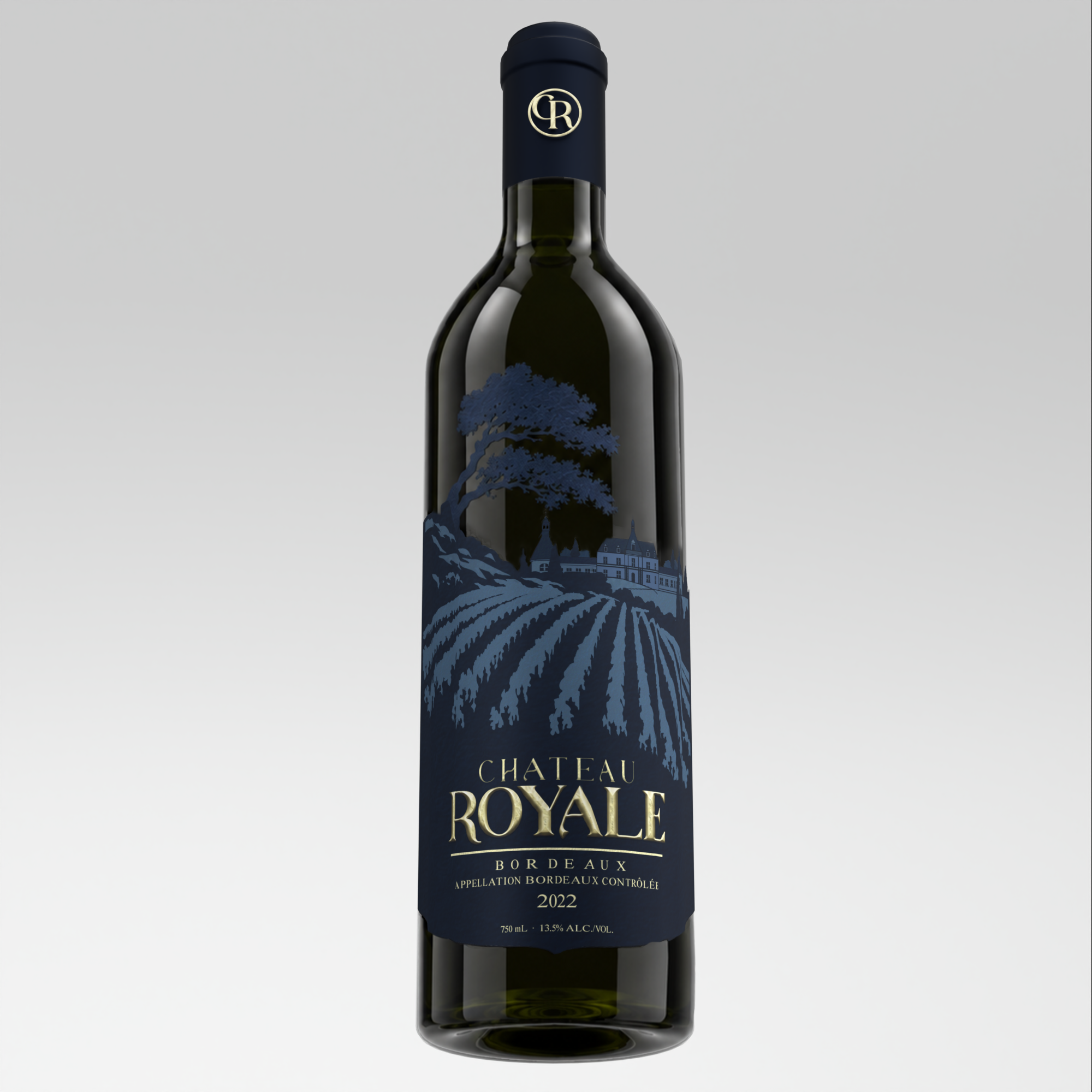 Château Royale wine bottle alternate render