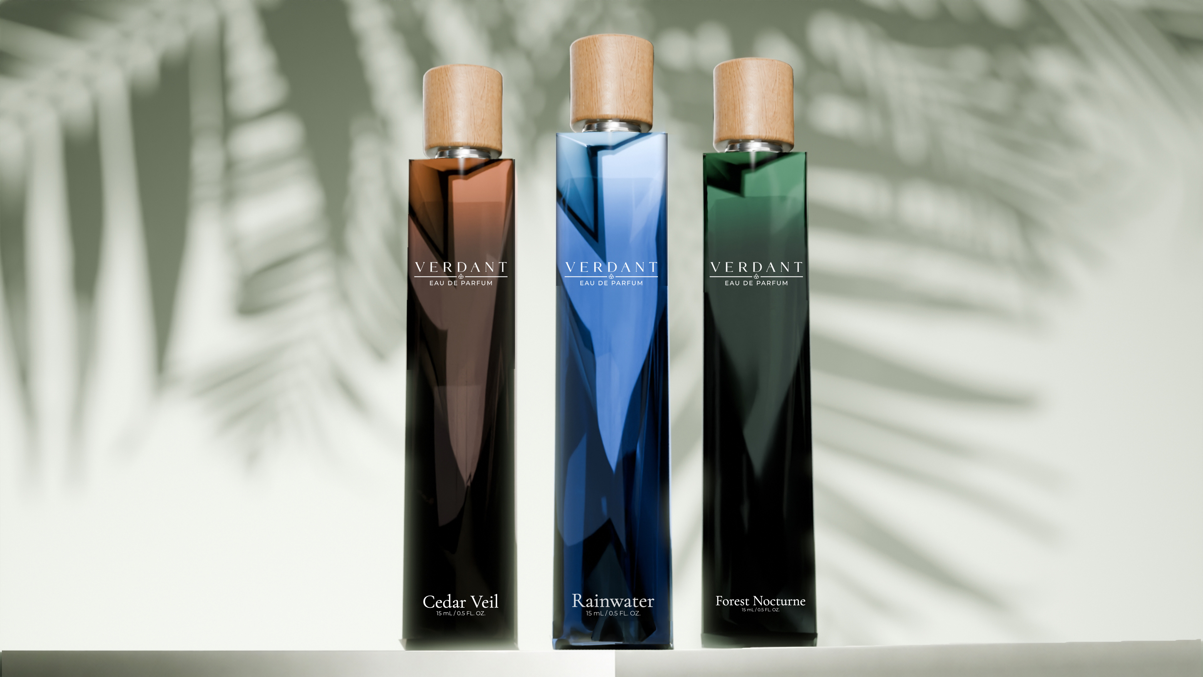 Verdant 15 mL fragrance bottle collection