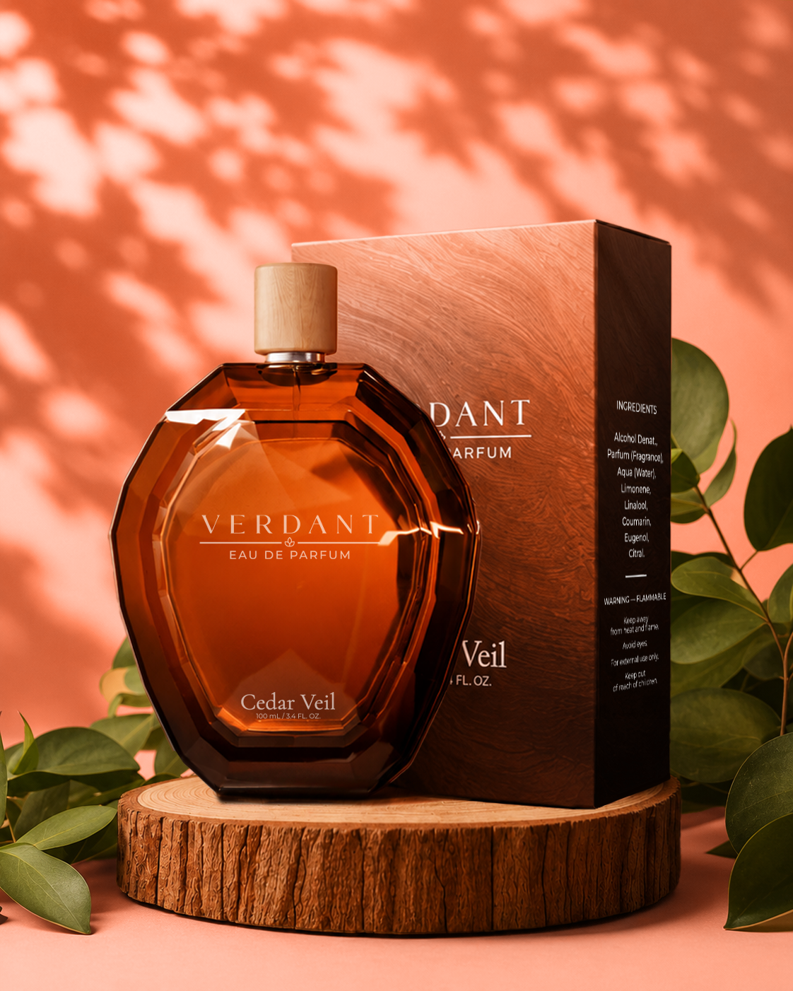 Verdant packaging displayed on a retail shelf