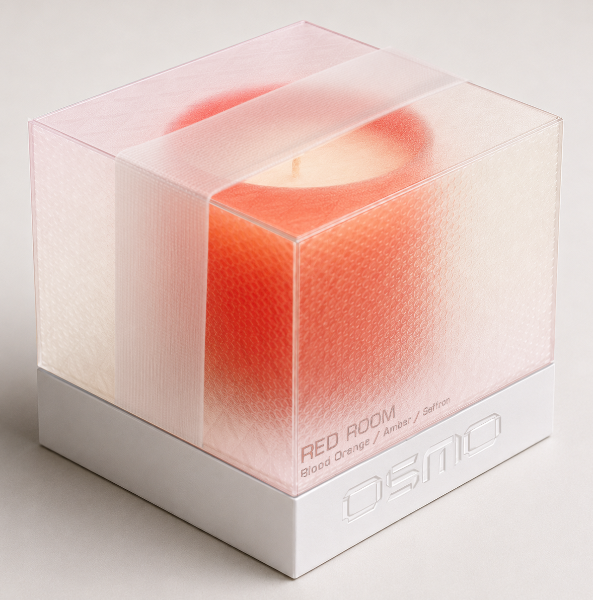 OSMO candle packaging angled view