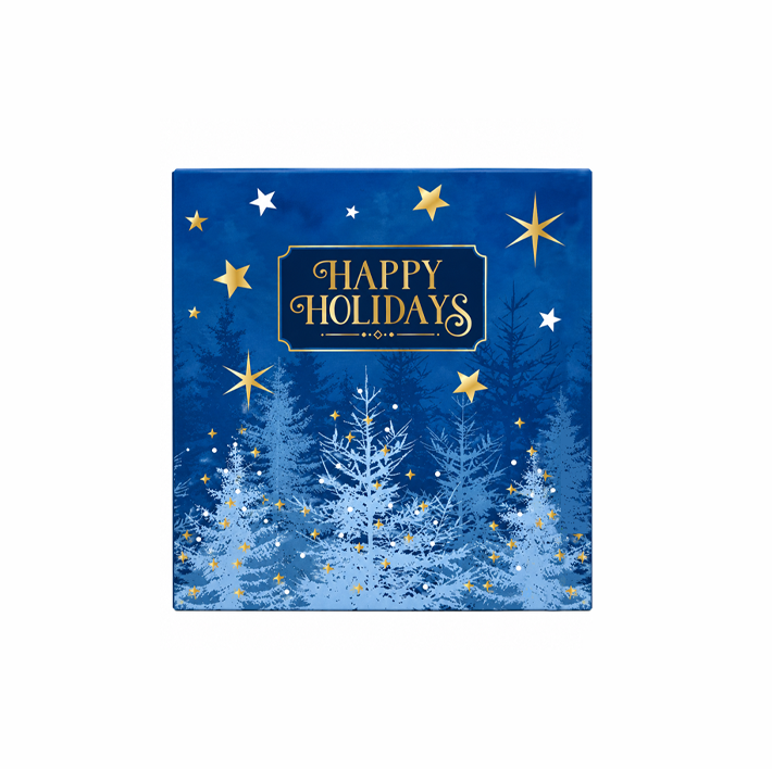 Holiday gift box front view