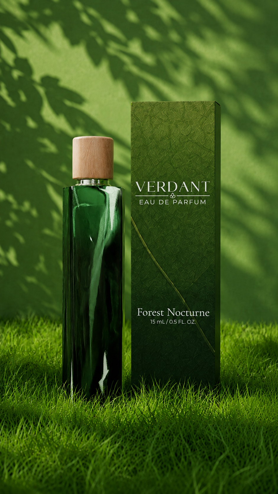 Verdant folding carton and bottle unboxing experience